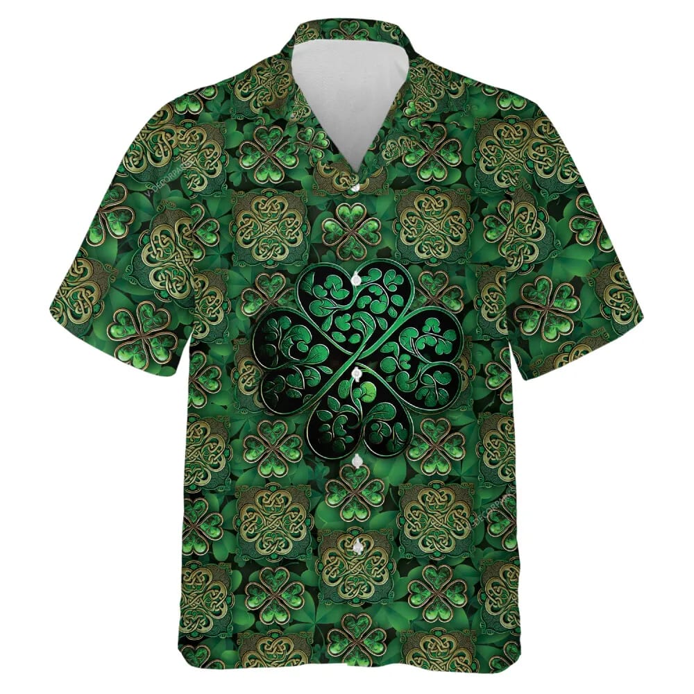 St Patricks Day Hawaiian Shirt Four leaf Clover Hawaiian Shirts For Men Shamrock Pattern Men s Hawaiian Button Down Shirt 1 ya62zj.jpg St Patricks Day Hawaiian Shirt Four leaf Clover Hawaiian Shirts For Men Shamrock Pattern Men s Hawaiian Button Down Shirt 1 ya62zj.jpg