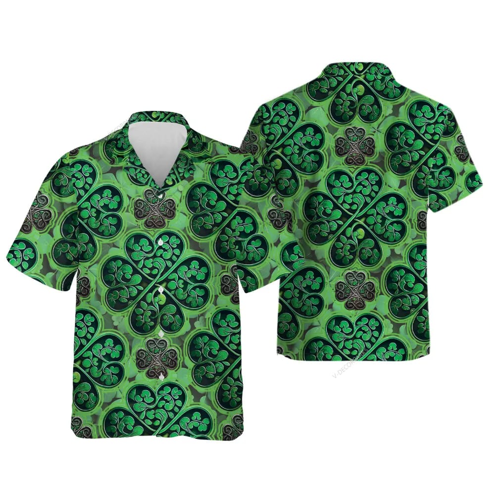 St Patricks Day Hawaiian Shirt Four leaf Clover Printed Hawaiian Shirts For Men Lucky Shamrock Leaves Pattern Men s Hawaiian Button Down Shirt 2 p5gvvq.jpg St Patricks Day Hawaiian Shirt Four leaf Clover Printed Hawaiian Shirts For Men Lucky Shamrock Leaves Pattern Men s Hawaiian Button Down Shirt 2 p5gvvq.jpg