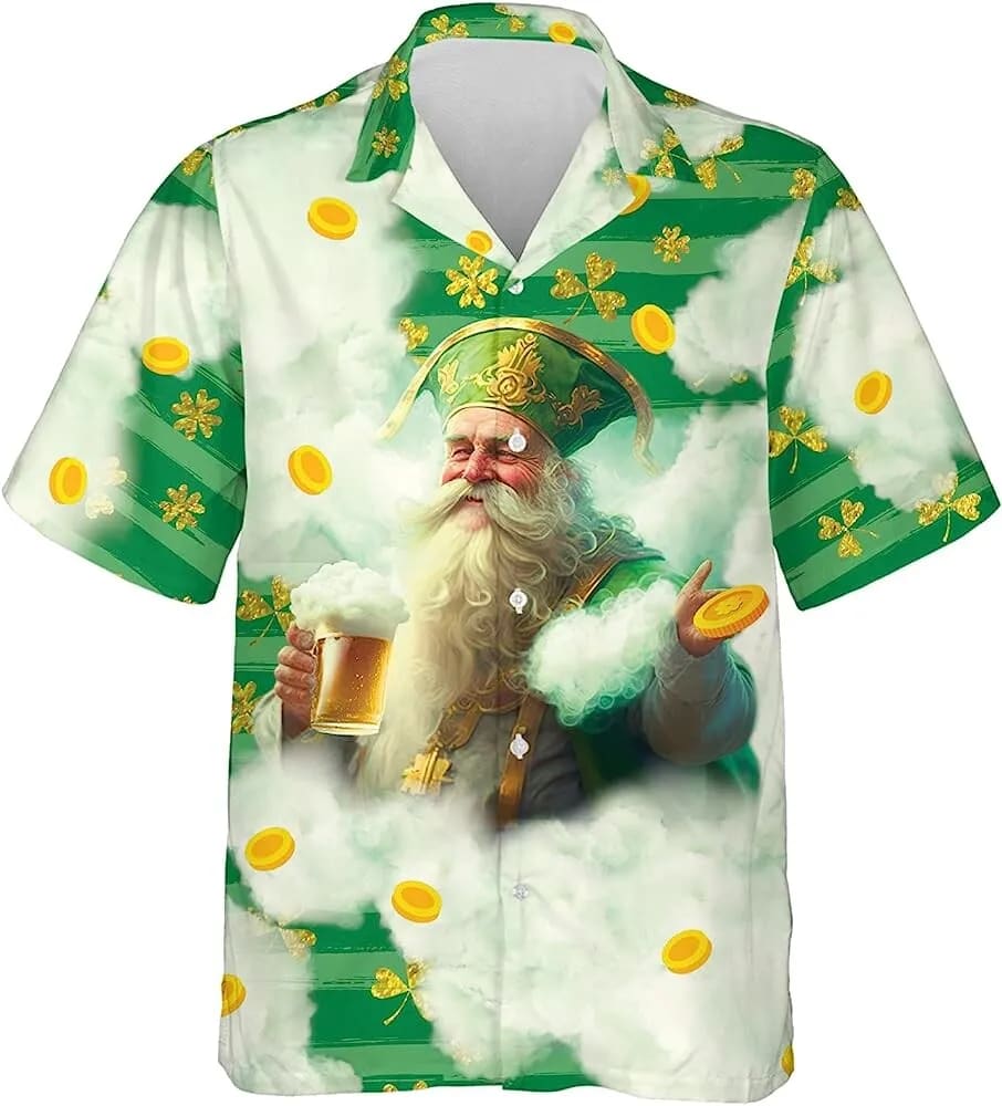 St Patricks Day Hawaiian Shirt Funny Saint Patrick Drinking Beer Hawaiian Shirtcasual Button Down Summer Beach Shirt 1 u39n58.jpg St Patricks Day Hawaiian Shirt Funny Saint Patrick Drinking Beer Hawaiian Shirtcasual Button Down Summer Beach Shirt 1 u39n58.jpg