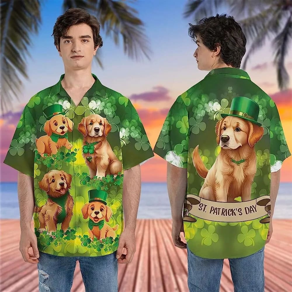 St Patricks Day Hawaiian Shirt Golden Retriever Dog And Shamrock Hawaiian Shirt Patrick Day Casual Printed Beach Summer Shirt 2 u4zpys.jpg