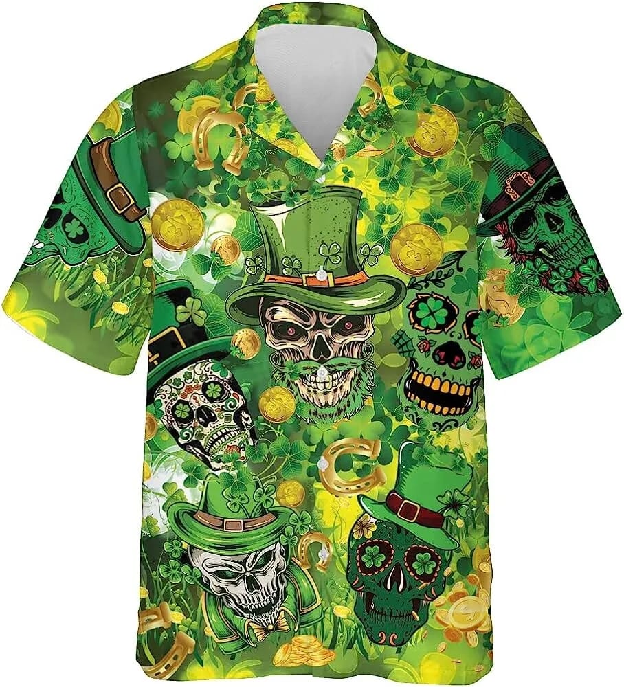 St Patricks Day Hawaiian Shirt Green Skulls And Clover Pattern Hawaiian Shirt St. Patrick s Day Shirt 1 j7kp2s.jpg St Patricks Day Hawaiian Shirt Green Skulls And Clover Pattern Hawaiian Shirt St. Patrick s Day Shirt 1 j7kp2s.jpg
