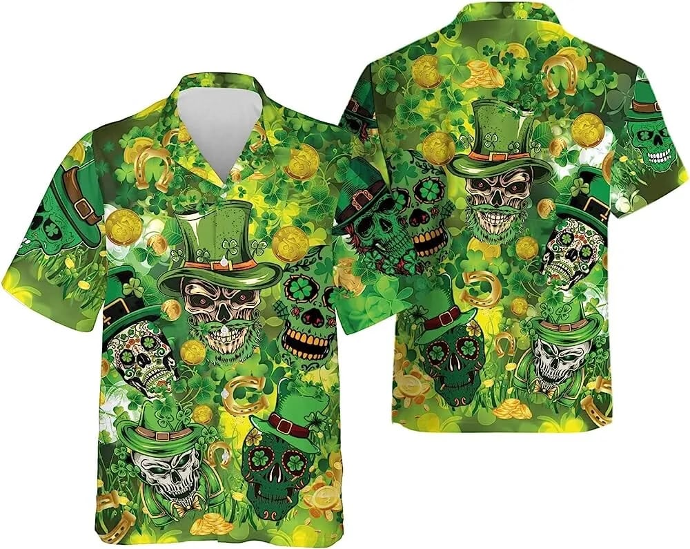 St Patricks Day Hawaiian Shirt Green Skulls And Clover Pattern Hawaiian Shirt St. Patrick s Day Shirt 3 gulvfv.jpg St Patricks Day Hawaiian Shirt Green Skulls And Clover Pattern Hawaiian Shirt St. Patrick s Day Shirt 3 gulvfv.jpg