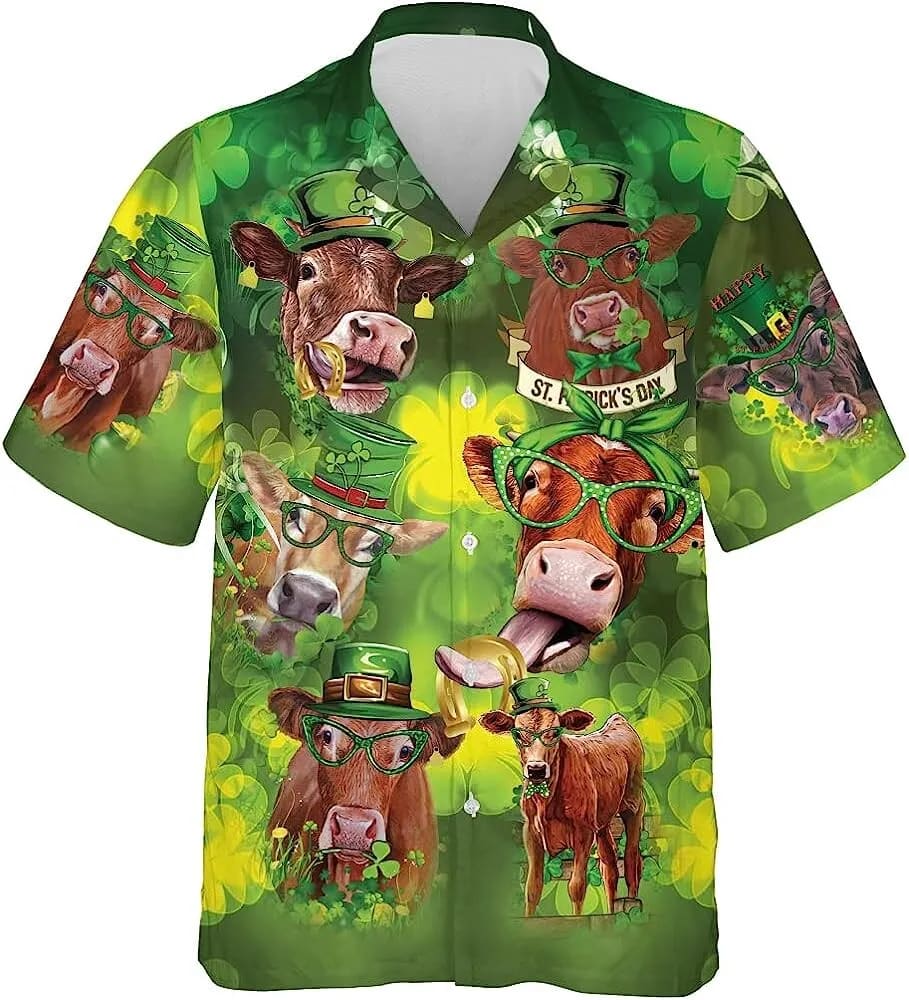 St Patricks Day Hawaiian Shirt Happy Patrick Cow Short Sleeve Hawaiian Shirt Casual Button Down Summer Beach Shirt 1 ivfjtm.jpg St Patricks Day Hawaiian Shirt Happy Patrick Cow Short Sleeve Hawaiian Shirt Casual Button Down Summer Beach Shirt 1 ivfjtm.jpg