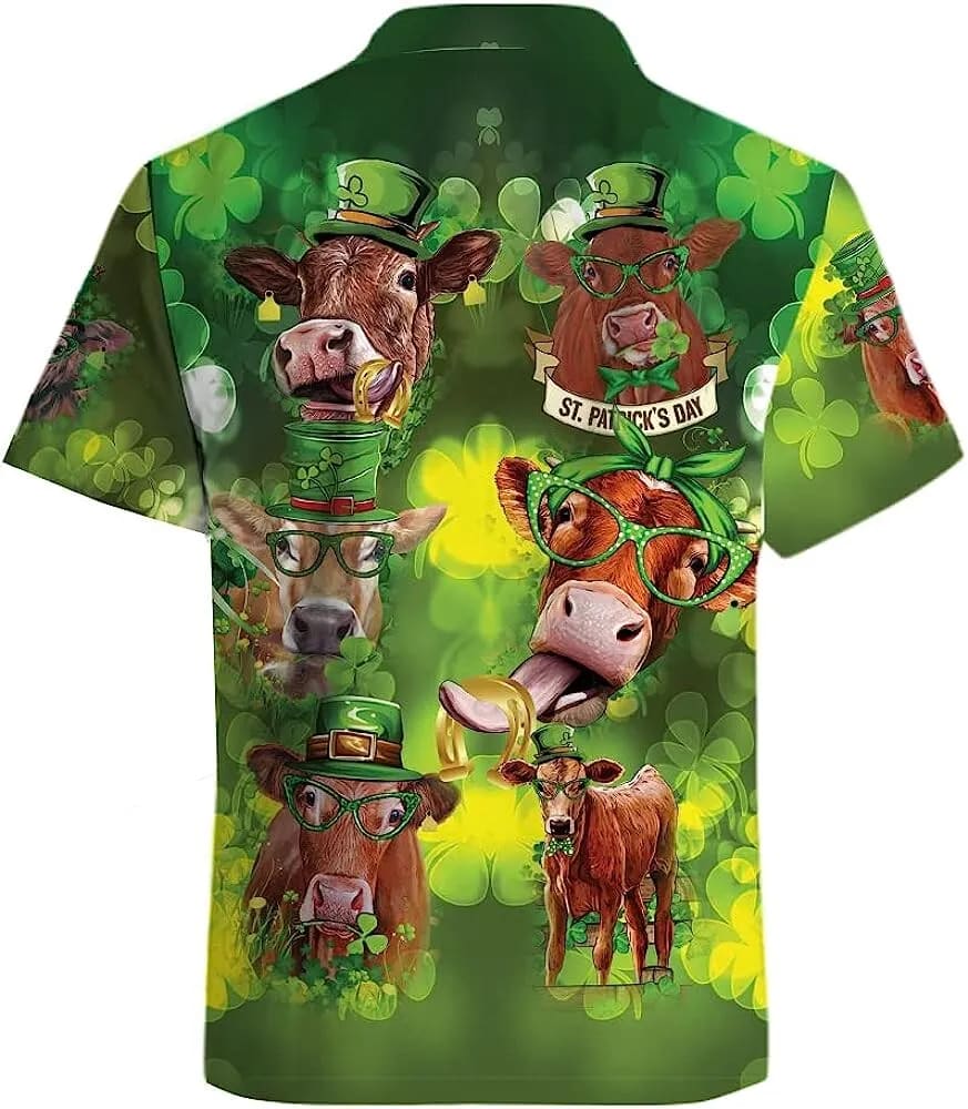 St Patricks Day Hawaiian Shirt Happy Patrick Cow Short Sleeve Hawaiian Shirt Casual Button Down Summer Beach Shirt 2 cxgphc.jpg St Patricks Day Hawaiian Shirt Happy Patrick Cow Short Sleeve Hawaiian Shirt Casual Button Down Summer Beach Shirt 2 cxgphc.jpg