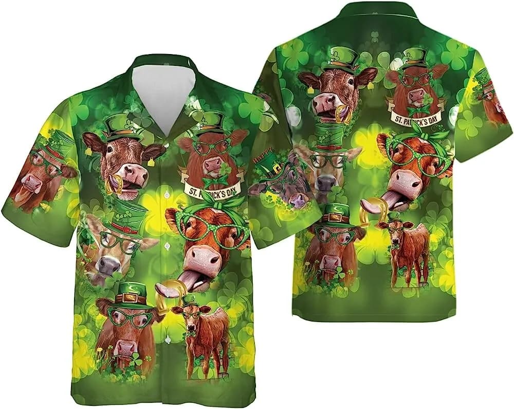 St Patricks Day Hawaiian Shirt Happy Patrick Cow Short Sleeve Hawaiian Shirt Casual Button Down Summer Beach Shirt 3 r79loj.jpg St Patricks Day Hawaiian Shirt Happy Patrick Cow Short Sleeve Hawaiian Shirt Casual Button Down Summer Beach Shirt 3 r79loj.jpg
