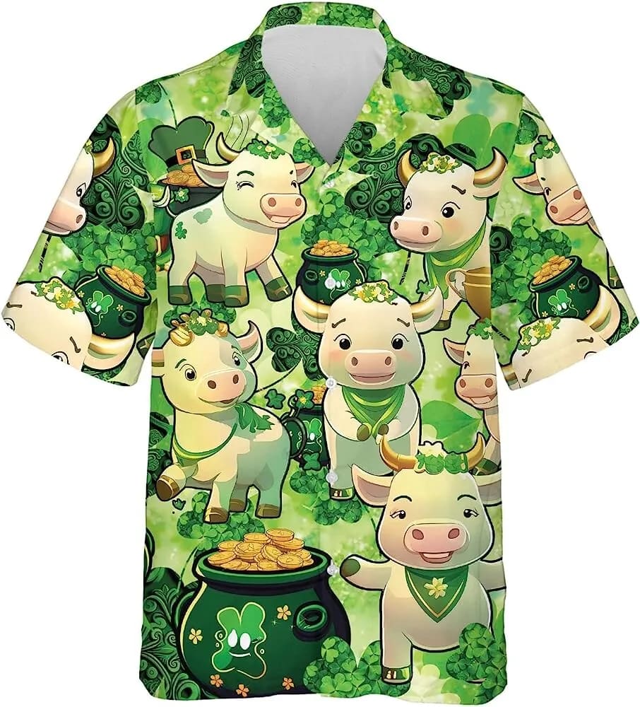 St Patricks Day Hawaiian Shirt Lovely Patrick Cow Short Sleeve Hawaiian Shirt St.patrick s Day Shirt For Men Women 1 tn2mpj.jpg
