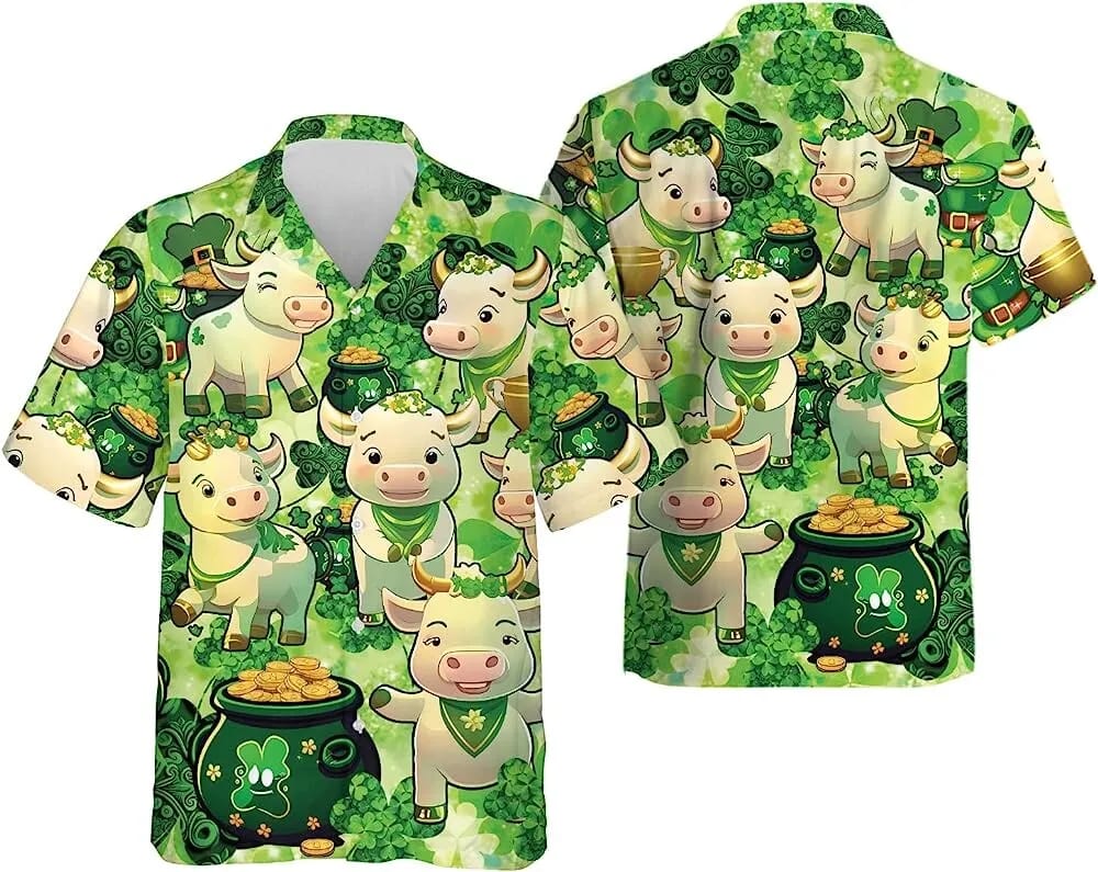 St Patricks Day Hawaiian Shirt Lovely Patrick Cow Short Sleeve Hawaiian Shirt St.patrick s Day Shirt For Men Women 2 xiyan9.jpg