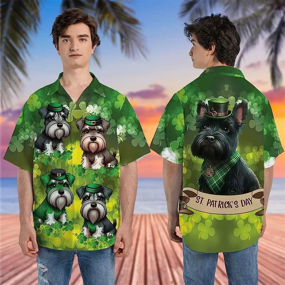 St Patricks Day Hawaiian Shirt Miniature Schnauzer Patrick Hawaiian Aloha Shirt For Men Patrick Day Casual Button Down Shirt 2 fllzak.jpg St Patricks Day Hawaiian Shirt Miniature Schnauzer Patrick Hawaiian Aloha Shirt For Men Patrick Day Casual Button Down Shirt 2 fllzak.jpg