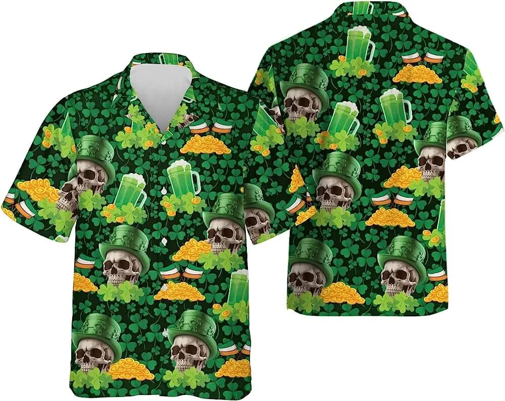 St Patricks Day Hawaiian Shirt Patrick Skull Clover Hawaiian Shirt For Men Casual Button Down Shirt St. Patrick s Day Shirt 3 c21abj.jpg St Patricks Day Hawaiian Shirt Patrick Skull Clover Hawaiian Shirt For Men Casual Button Down Shirt St. Patrick s Day Shirt 3 c21abj.jpg