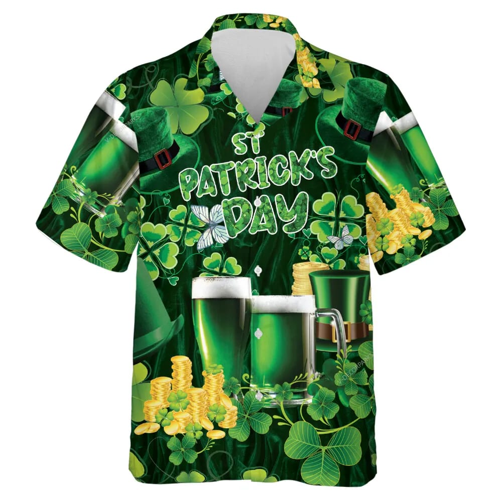 St Patricks Day Hawaiian Shirt Patricks Day Beer Clover Pattern Shirt Summer Beach Shirts 1 fnoiy3.jpg St Patricks Day Hawaiian Shirt Patricks Day Beer Clover Pattern Shirt Summer Beach Shirts 1 fnoiy3.jpg