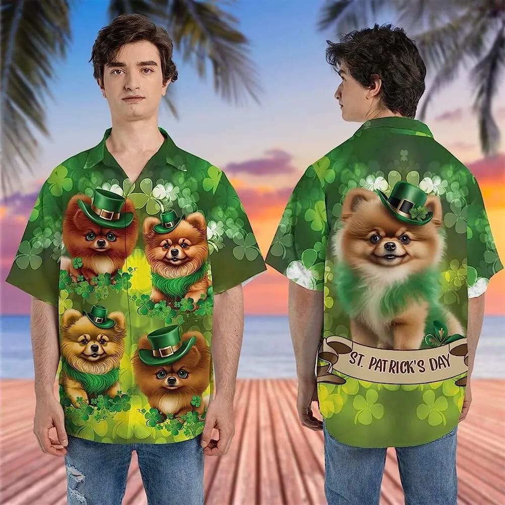 St Patricks Day Hawaiian Shirt Pomeranian Dog Patrick Day Summer Beach Shirt Patrick Dog Hawaiian Shirt 2 zpx4cx.jpg St Patricks Day Hawaiian Shirt Pomeranian Dog Patrick Day Summer Beach Shirt Patrick Dog Hawaiian Shirt 2 zpx4cx.jpg