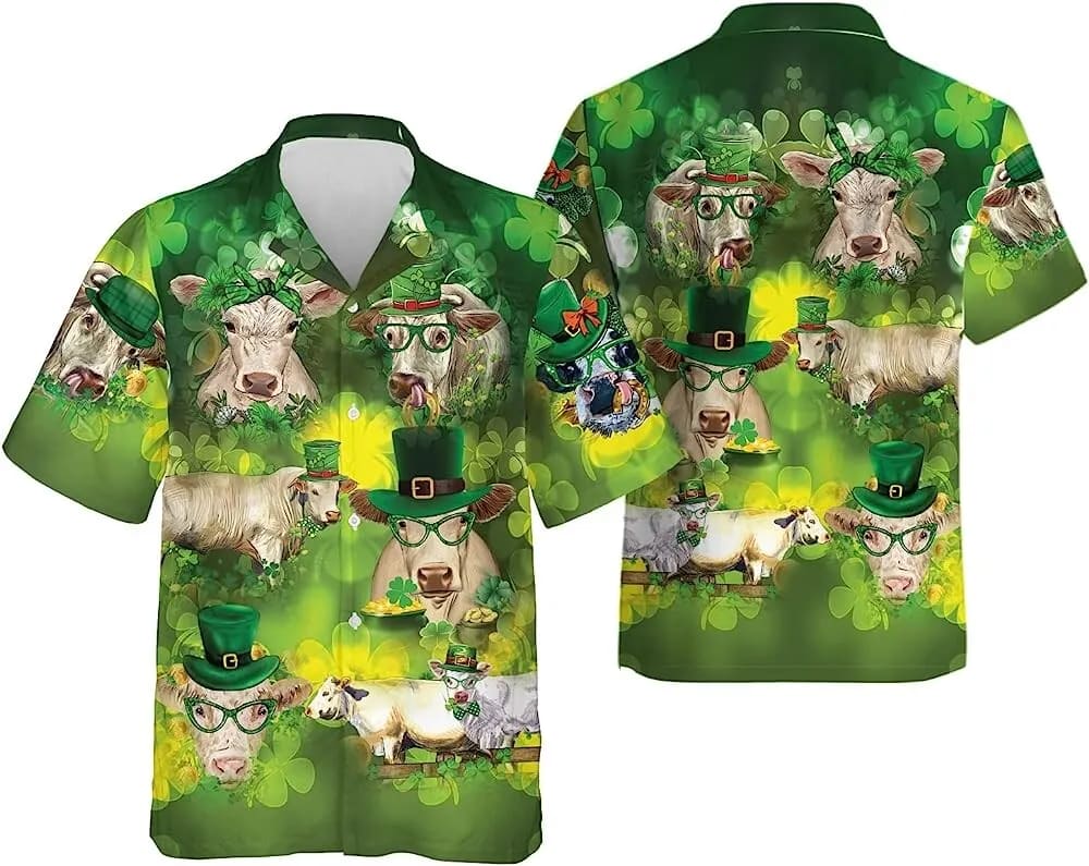 St Patricks Day Hawaiian Shirt Shamrock And Patrick Cow Hawaiian Shirt For Men Women 3 aavjgy.jpg