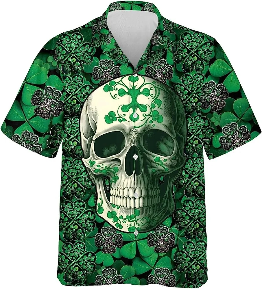 St Patricks Day Hawaiian Shirt Skull Shamrock Summer Men Hawaiian Shirt Casual Printed Beach Summer Shirt 1 es4dz0.jpg St Patricks Day Hawaiian Shirt Skull Shamrock Summer Men Hawaiian Shirt Casual Printed Beach Summer Shirt 1 es4dz0.jpg