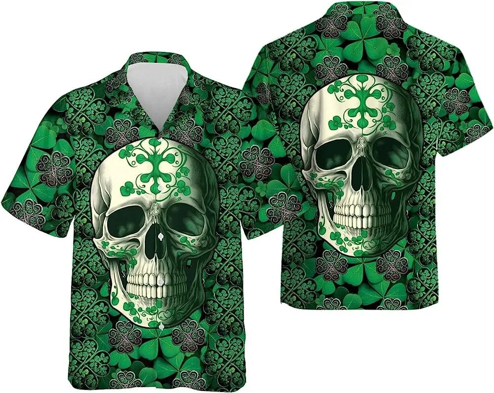 St Patricks Day Hawaiian Shirt Skull Shamrock Summer Men Hawaiian Shirt Casual Printed Beach Summer Shirt 3 jk8ntn.jpg St Patricks Day Hawaiian Shirt Skull Shamrock Summer Men Hawaiian Shirt Casual Printed Beach Summer Shirt 3 jk8ntn.jpg