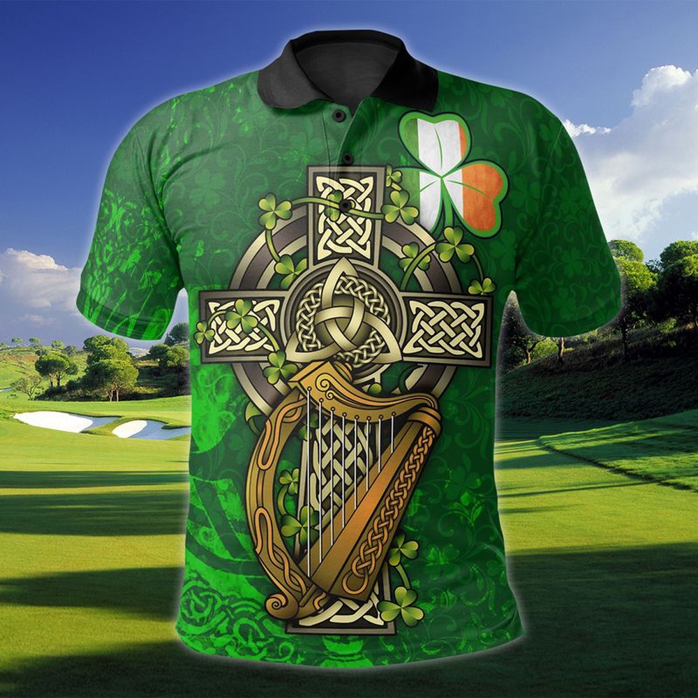 St Patricks Day Polo Shirt Celtic Clover Pattern Ireland Proud Polo Shirt St Patrick s Day Holiday Polo Shirt 1 gdpi32.jpg St Patricks Day Polo Shirt Celtic Clover Pattern Ireland Proud Polo Shirt St Patrick s Day Holiday Polo Shirt 1 gdpi32.jpg