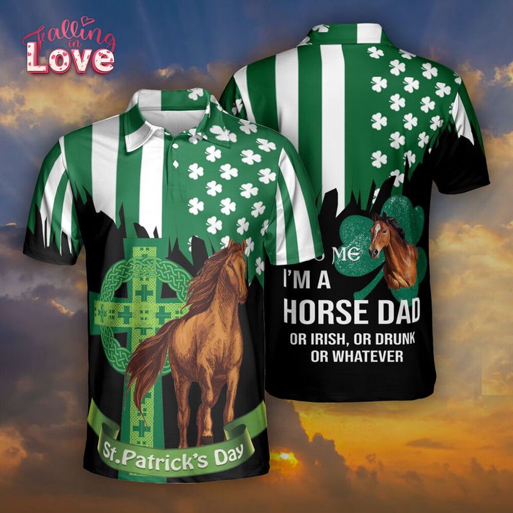 St Patricks Day Polo Shirt Horse Celtic Cross Shamrock Pattern I m A Horse Dad Polo Shirt Patrick s Day Polo Shirt 1 t45fqk.jpg St Patricks Day Polo Shirt Horse Celtic Cross Shamrock Pattern I m A Horse Dad Polo Shirt Patrick s Day Polo Shirt 1 t45fqk.jpg