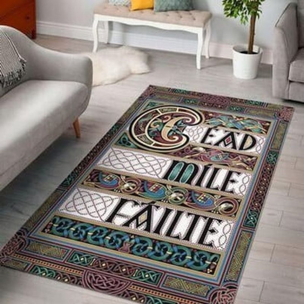 St Patricks Day Rug Cead Mile Failte Carpet Scandinavia Pattern Rug Celtic Pattern Floor Mat Irish Rug Home Decoration 1 jmojum.jpg