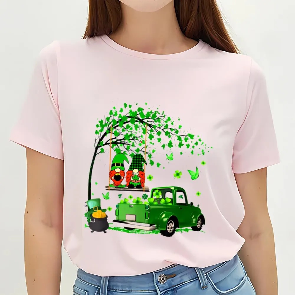 St Patricks Day T Shirt Green Gnomes Truck Shamrock Happy Saint Patrick s Day Shirt T Shirt Funny St Patricks Day Shirts 2 p6asox.jpg
