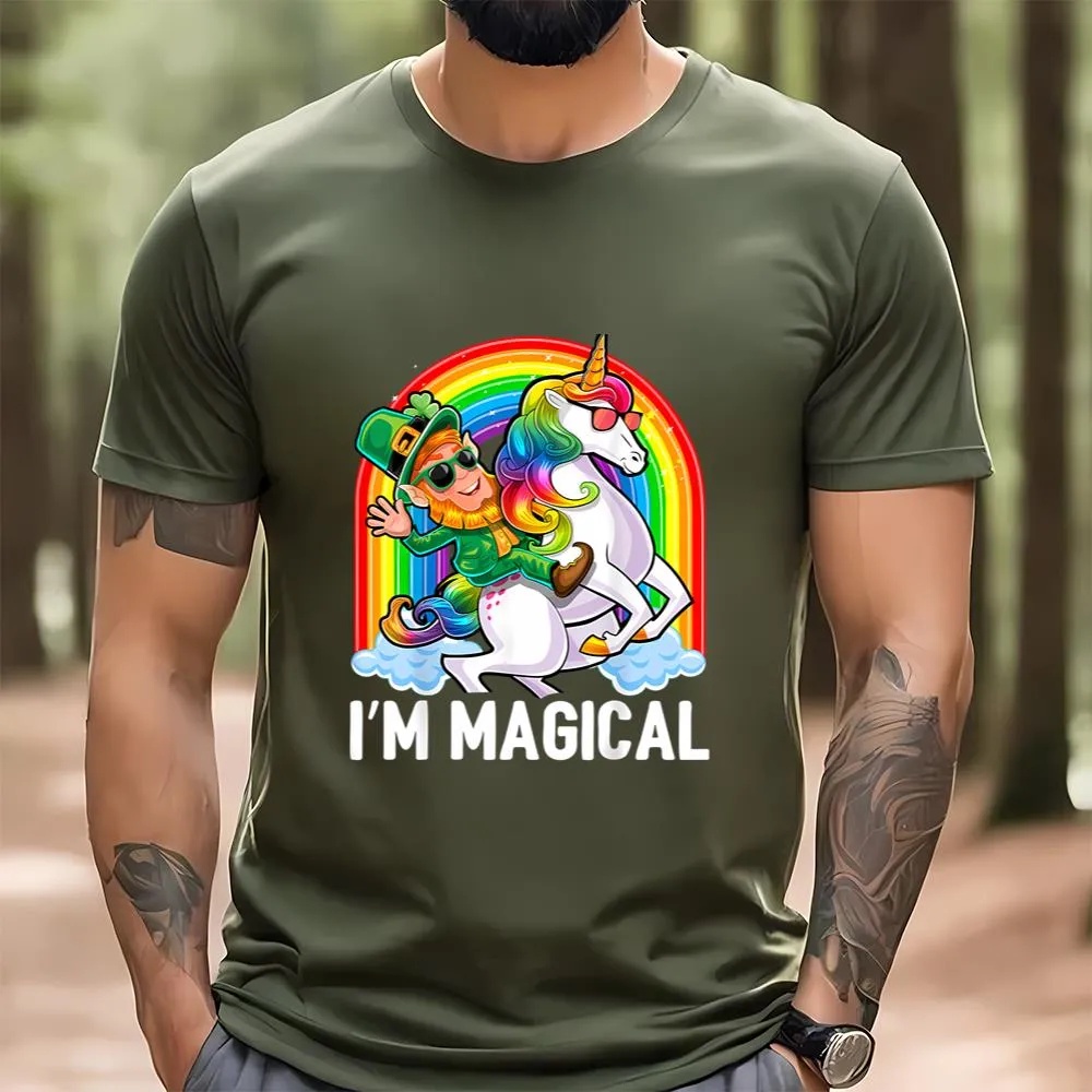 St Patricks Day T Shirt I m Magical St Patricks Day Unicorn Leprechaun Shirt Funny St Patricks Day Shirts 3 pbxwnx.jpg