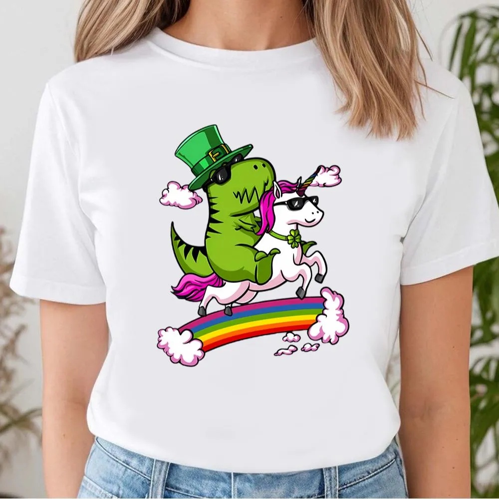 St Patricks Day T Shirt Leprechaun T Rex Dinosaur Riding Unicorn St Patricks Day Irish T Shirt Funny St Patricks Day Shirts 2 ehbg6m.jpg St Patricks Day T Shirt Leprechaun T Rex Dinosaur Riding Unicorn St Patricks Day Irish T Shirt Funny St Patricks Day Shirts 2 ehbg6m.jpg