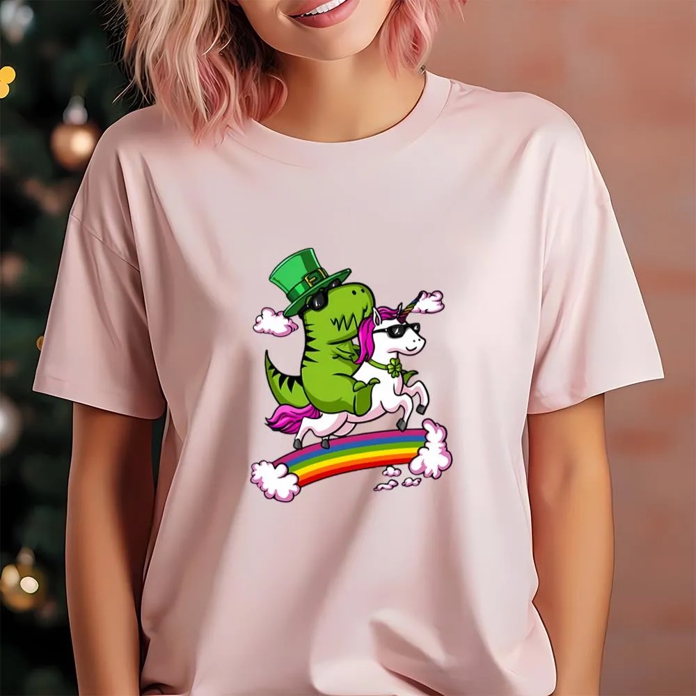 St Patricks Day T Shirt Leprechaun T Rex Dinosaur Riding Unicorn St Patricks Day Irish T Shirt Funny St Patricks Day Shirts 4 qtcruh.jpg St Patricks Day T Shirt Leprechaun T Rex Dinosaur Riding Unicorn St Patricks Day Irish T Shirt Funny St Patricks Day Shirts 4 qtcruh.jpg