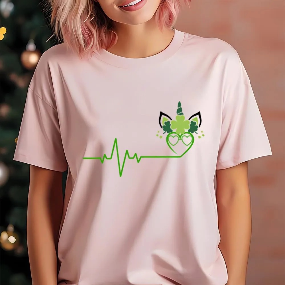 St Patricks Day T Shirt St Patricks Day Heartbeat Unicorn T shirt Funny St Patricks Day Shirts 4 wa7fhv.jpg