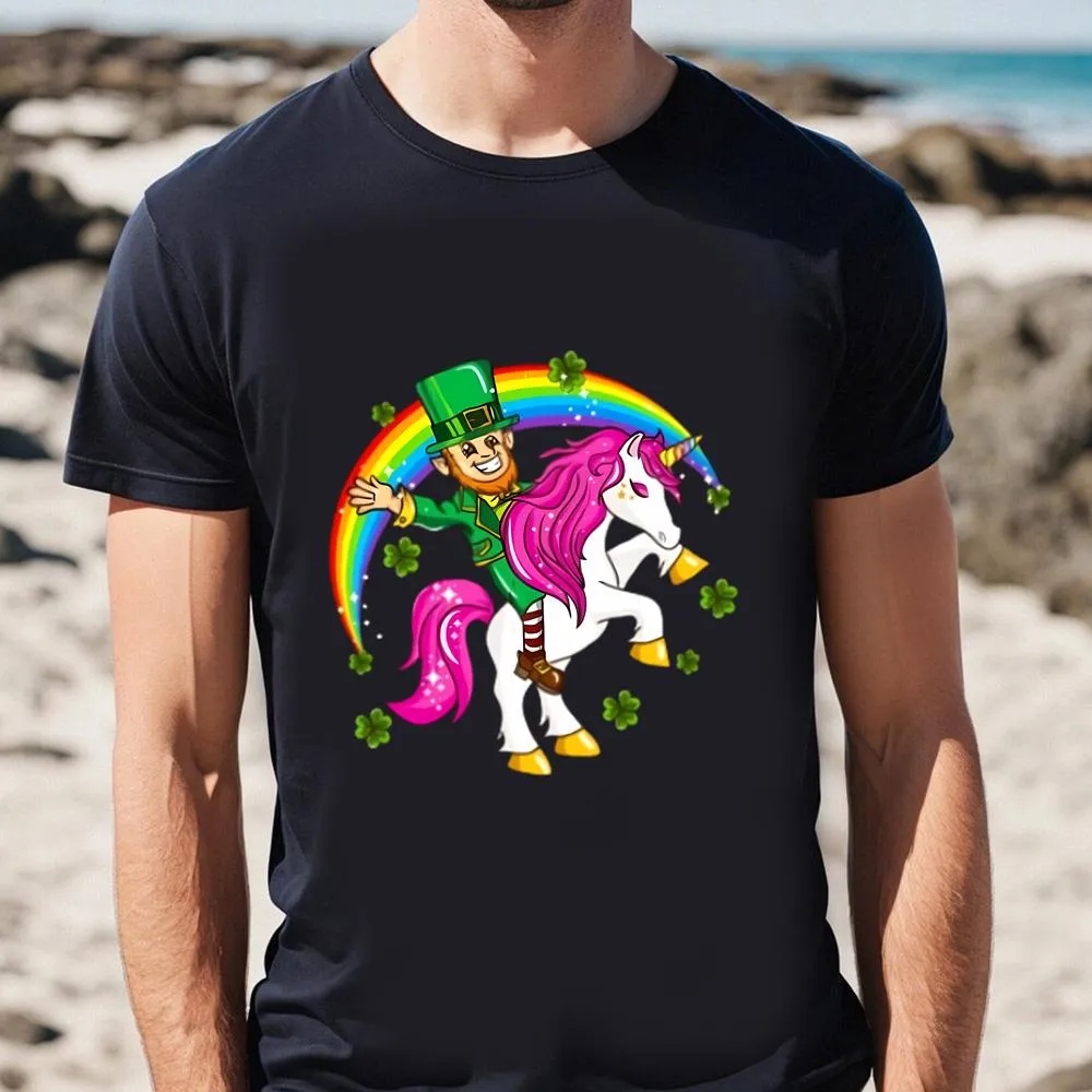 St Patricks Day T Shirt St Patricks Day Leprechaun Riding Unicorn T Shirt Funny St Patricks Day Shirts 4 xgi216.jpg