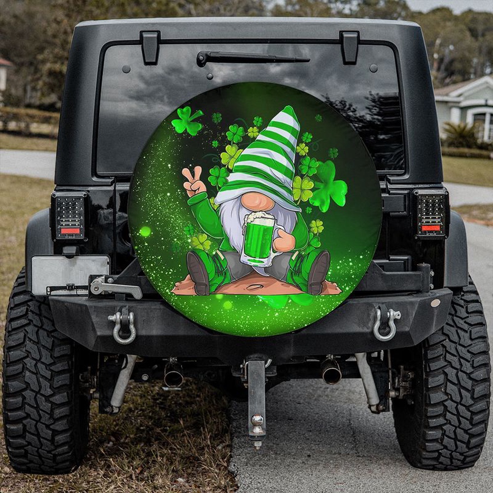 St Patricks Day Tire Cover Gnome Spare Tire Cover Celtic Tire Cover Clover Tire Wrap Irish Tire Cover Car Decoration 1 fgu0zg.jpg