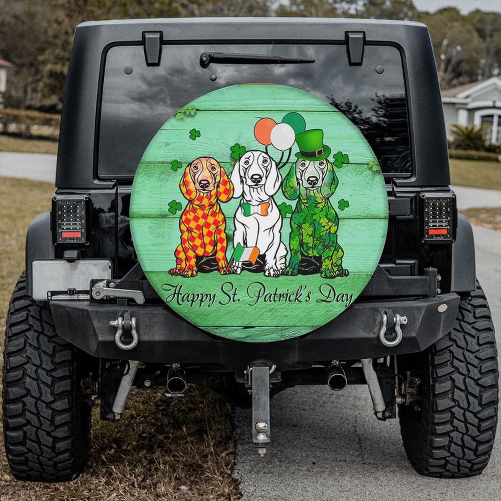 St Patricks Day Tire Cover Happy St Patrick s Day Spare Tire Cover Dachshund Dog Tire Cover Irish Tire Cover Car Decoration 1 loc6af.jpg St Patricks Day Tire Cover Happy St Patrick s Day Spare Tire Cover Dachshund Dog Tire Cover Irish Tire Cover Car Decoration 1 loc6af.jpg