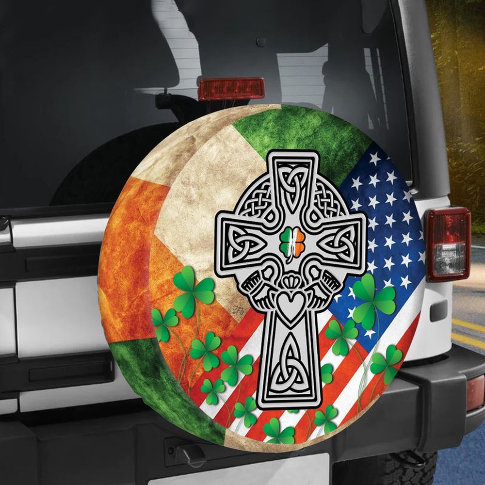 St Patricks Day Tire Cover Irish Celtic Cross Irish Flag American Flag Irish Shamrock Spare Tire Cover St Patricks Day 1 t9chom.jpg St Patricks Day Tire Cover Irish Celtic Cross Irish Flag American Flag Irish Shamrock Spare Tire Cover St Patricks Day 1 t9chom.jpg