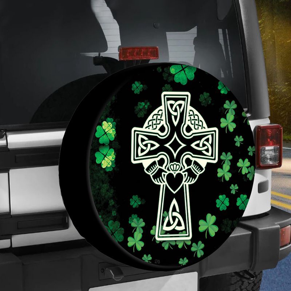 St Patricks Day Tire Cover Irish Celtic Cross Shamrock Spare Tire Cover St Patricks Day Gift 1 pvocnv.jpg St Patricks Day Tire Cover Irish Celtic Cross Shamrock Spare Tire Cover St Patricks Day Gift 1 pvocnv.jpg