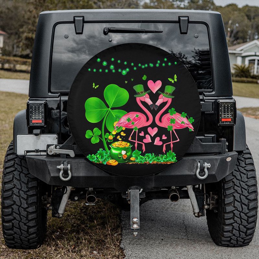 St Patricks Day Tire Cover Irish Flamingo Shamrock St Patricks Day Spare Tire Cover Irish Gift Ideas Wheel Cover For Car 1 xuudhk.jpg St Patricks Day Tire Cover Irish Flamingo Shamrock St Patricks Day Spare Tire Cover Irish Gift Ideas Wheel Cover For Car 1 xuudhk.jpg