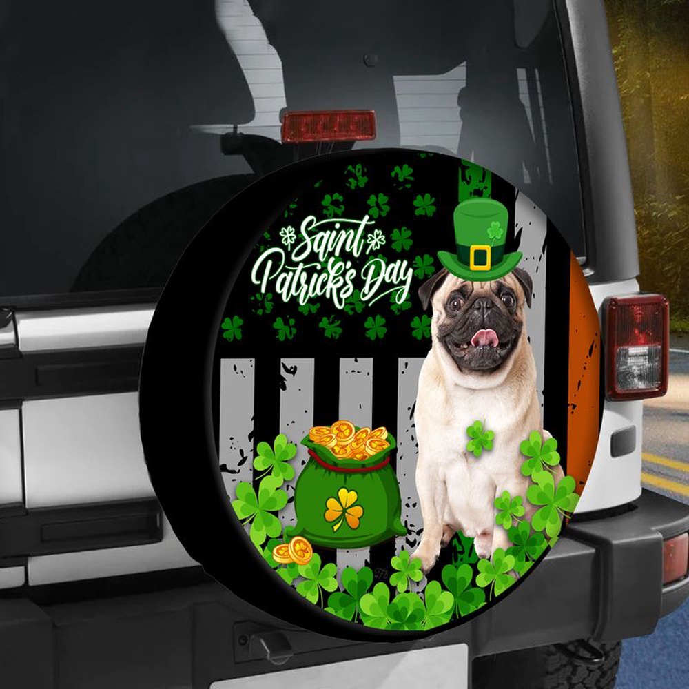 St Patricks Day Tire Cover Saint Patrick s Day Spare Tire Cover Pug Dog In Hat Tire Wrap Clover Tire Cover For Irish Christian 1 off6te.jpg St Patricks Day Tire Cover Saint Patrick s Day Spare Tire Cover Pug Dog In Hat Tire Wrap Clover Tire Cover For Irish Christian 1 off6te.jpg