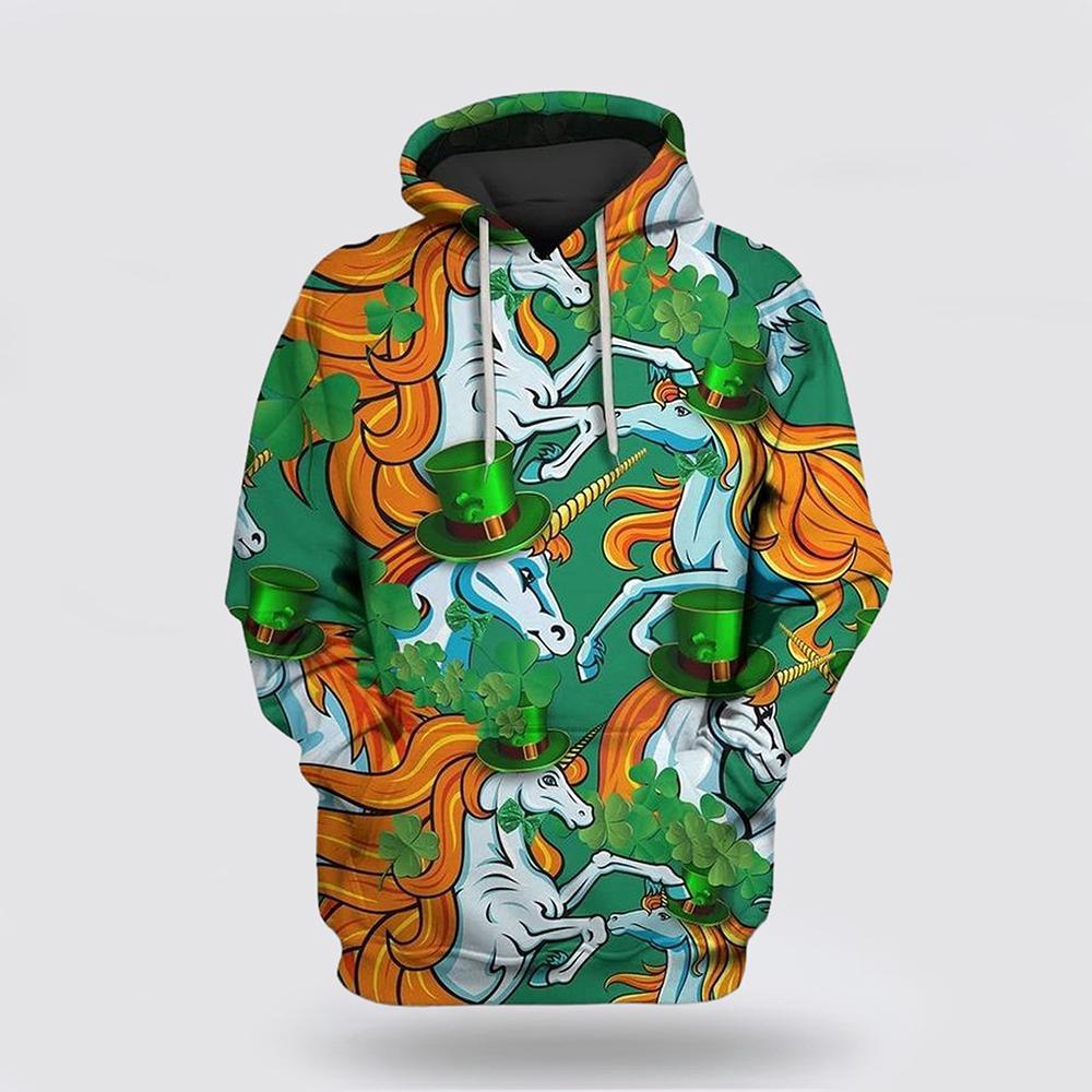 Unicorn On St Patricks Day Over Print 3D Hoodie St Patricks Day Shirts 1 d0j3en.jpg