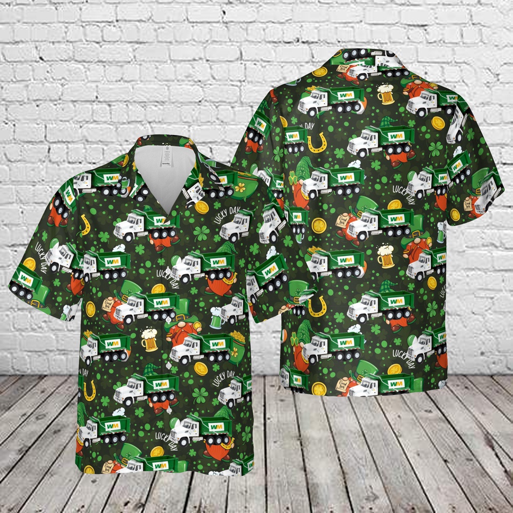 Waste Management Dump Truck St. Patrick s Day Hawaiian Shirt Shamrock Hawaiian Shirt 1 heh17e.jpg Waste Management Dump Truck St. Patrick s Day Hawaiian Shirt Shamrock Hawaiian Shirt 1 heh17e.jpg
