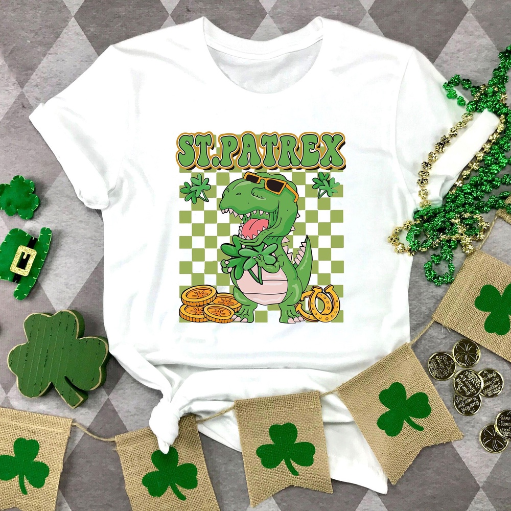 St. Patrick s Day Shirt Kids Boys St Patrex Tshirt St. Patricks Day Dinosaur Tee Funny St. Patrex Day Shirt 1 ra2h9v.jpg