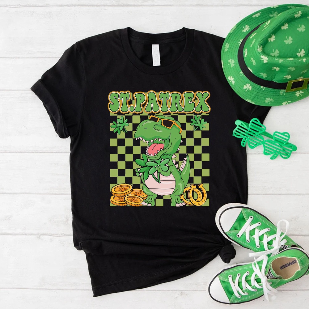 St. Patrick s Day Shirt Kids Boys St Patrex Tshirt St. Patricks Day Dinosaur Tee Funny St. Patrex Day Shirt 3 e2xck6.jpg