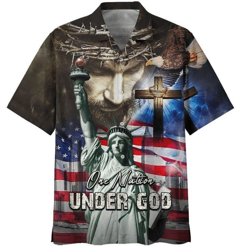 4th Of July Hawaiian Shirt 4Th July One Nation Under God Independence Day Hawaiian Shirts Hawaiian Fourth Of July Shirt 1 urfm52.jpg