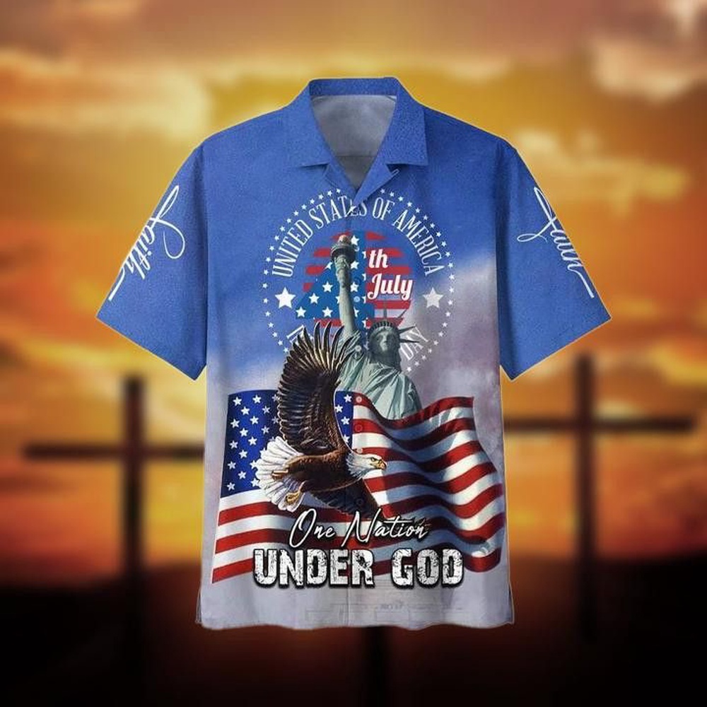 4th Of July Hawaiian Shirt 4Th Of July One Nation Under God Independence Day Hawaiian Shirt Hawaiian Fourth Of July Shirt 1 pf5min.jpg