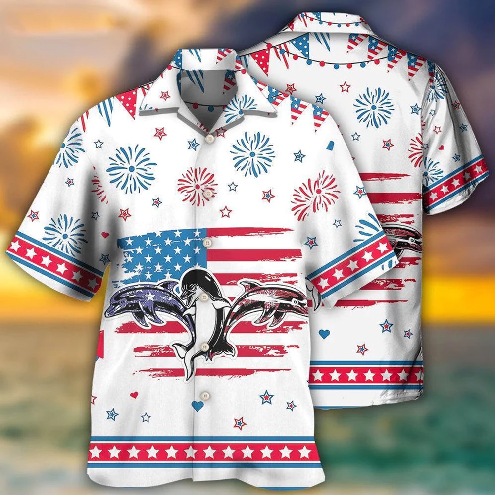 4th Of July Hawaiian Shirt Dolphin Independence Day Funny Dolphin Trendy Hawaiian Shirt Hawaiian Fourth Of July Shirt 1 c2ruvd.jpg