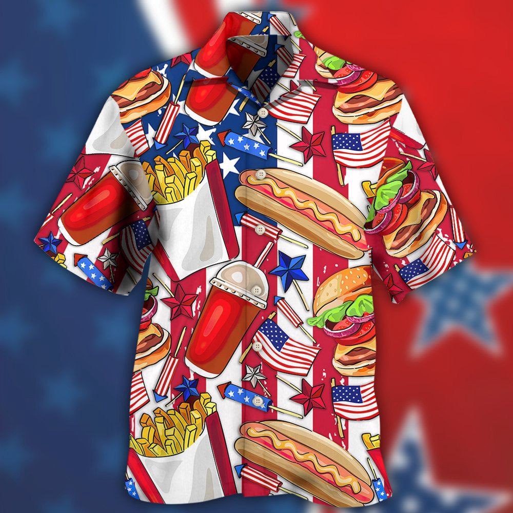 4th Of July Hawaiian Shirt Food Independence Day Star America Hawaiian Shirt Hawaiian Fourth Of July Shirt 2 sp6faq.jpg