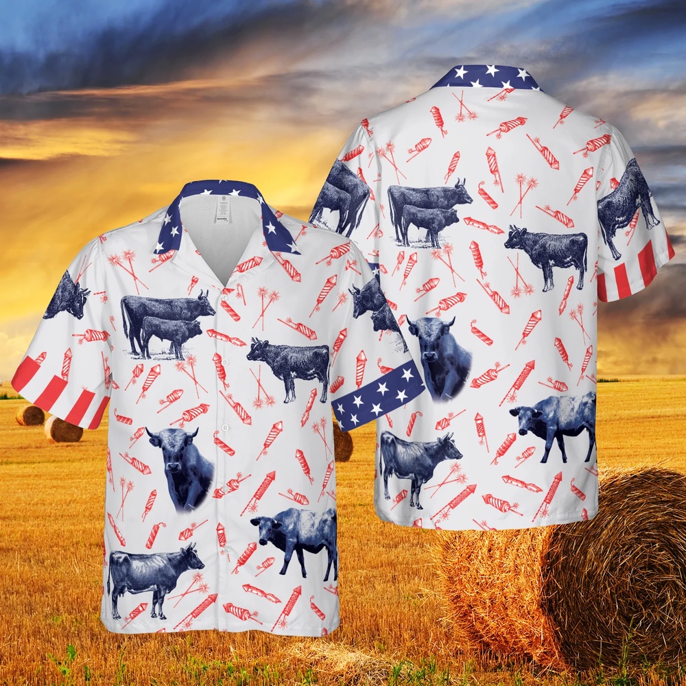 4th Of July Hawaiian Shirt Happy Independence Day Theme Charolais Cattle Lovers All 3D Printed Shirts Hawaiian Fourth Of July Shirt 1 nlbqs4.jpg
