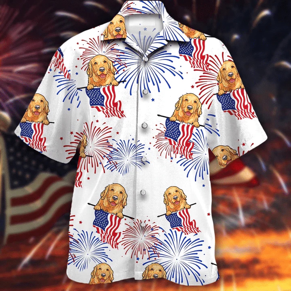 4th Of July Hawaiian Shirt Smiley Face Golden Retriever White 4Th Of July Hawaiian Shirt Hawaiian Fourth Of July Shirt 1 nbachc.jpg