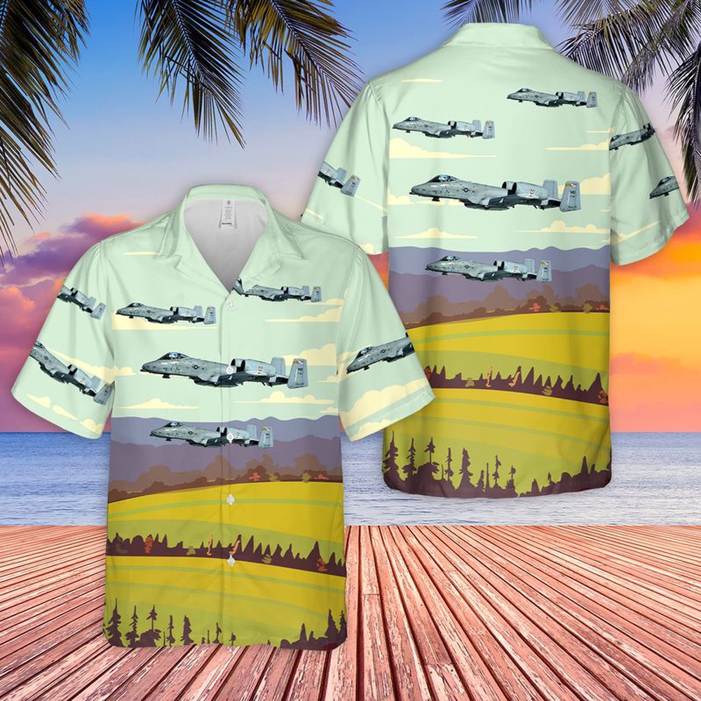 Air Force Hawaiian Shirt USAF 104th Fighter Squadron Maryland Air National Guard A 10 Thunderbolt II Hawaiian Shirt Veteran Hawaiian Shirt 1 k7oeac.jpg