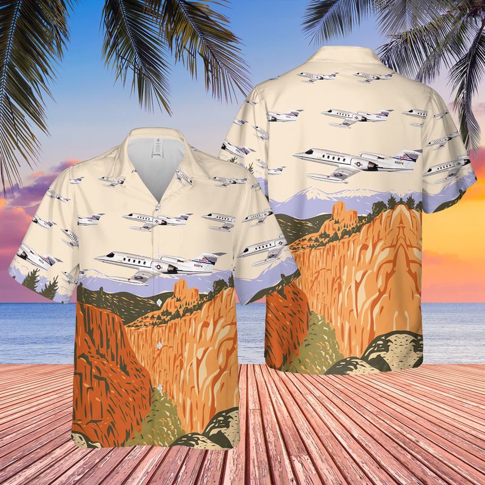 Air Force Hawaiian Shirt USAF Colorado Air National Guard 200th Airlift Squadron C 21A Learjet Hawaiian Shirt Veteran Hawaiian Shirt 1 efurnz.jpg