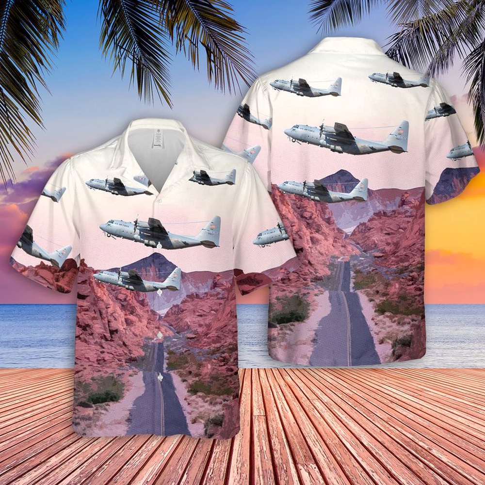 Air Force Hawaiian Shirt USAF Nevada Air National Guard 192d Airlift Squadron C 130H Hawaiian Shirt Veteran Hawaiian Shirt 1 mc1b48.jpg