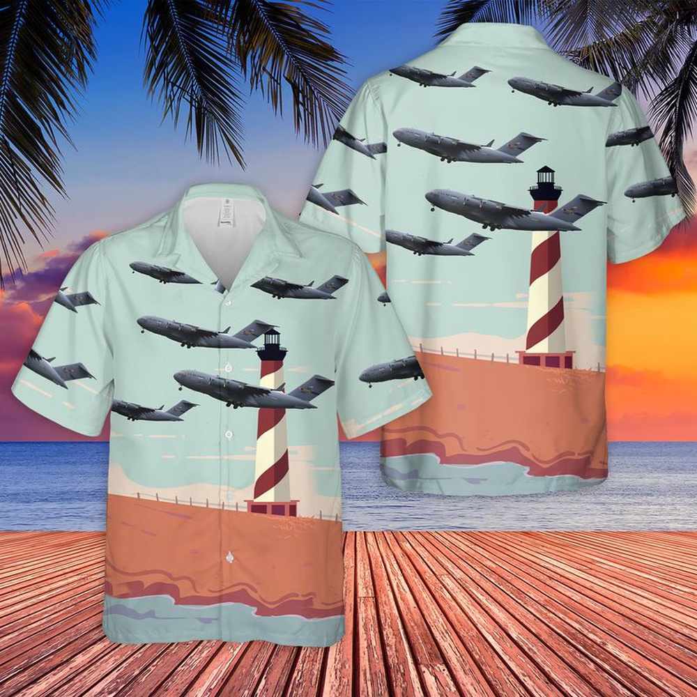 Air Force Hawaiian Shirt USAF North Carolina Air National Guard 156th Airlift Squadron Boeing C 17 Globemaster III Hawaiian Shirt 1 lf67s9.jpg Air Force Hawaiian Shirt USAF North Carolina Air National Guard 156th Airlift Squadron Boeing C 17 Globemaster III Hawaiian Shirt 1 lf67s9.jpg