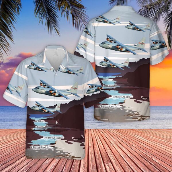 Air Force Hawaiian Shirt, USAF Ohio Air National Guard 164th Airlift Squadron, 179th Airlift Wing C-130H Hawaiian Shirt, Veteran Hawaiian Shirt