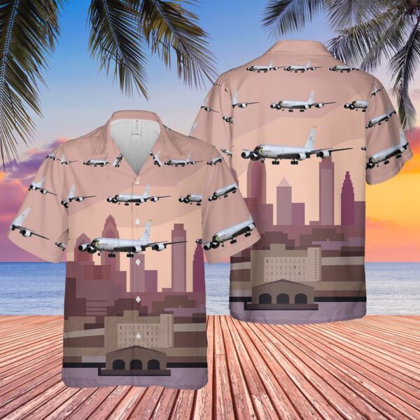 Air Force Hawaiian Shirt, USAF Pennsylvania Air National Guard 171st Air Refueling Wing Boeing KC-135T Stratotanker Hawaiian Shirt