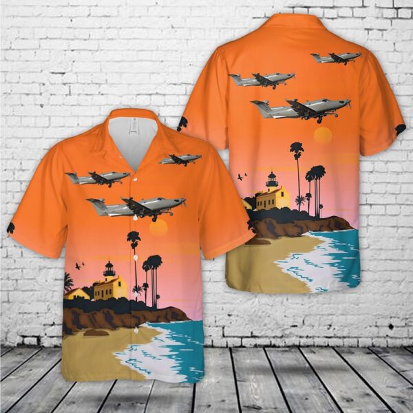 Air Force Hawaiian Shirt, USAF Pilatus U-28A Draco 05-0597, 319th34th Special Operations Sqns Hawaiian Shirt, Veteran Hawaiian Shirt